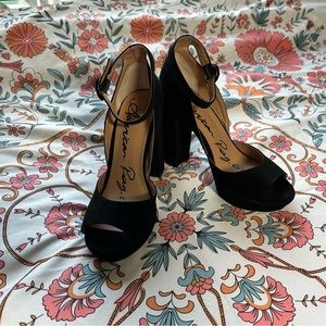 Peep Toe Block Heels 👠